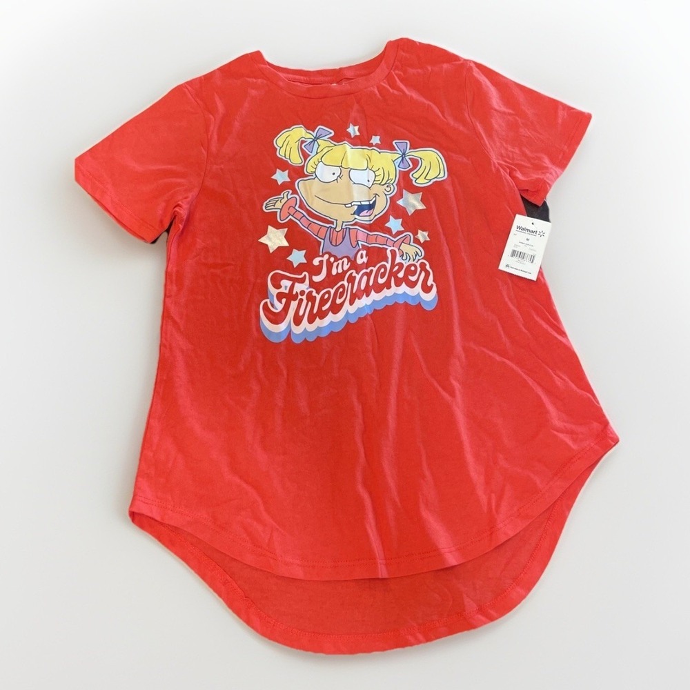 The Rugrats "I'm A Firecracker" T- Shirt Size M Jrs Angelica Pickles New Tags
